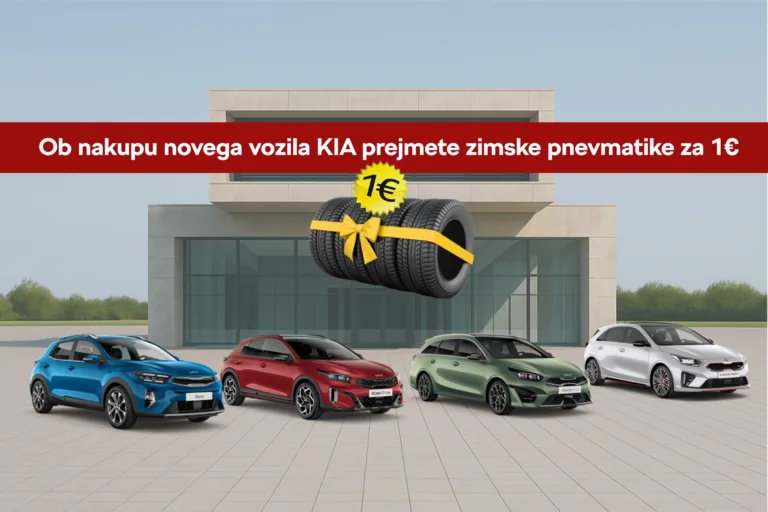 KIA – ZIMSKE PNEVMATIKE ZA SAMO 1 € OB NAKUPU NOVE KIE!